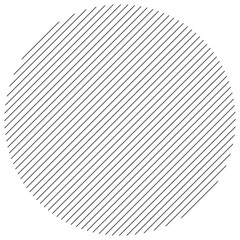 Diagonal stripe seamless pattern. Geometrical backdrop. Seamless texture isolated on white background in circle shape 