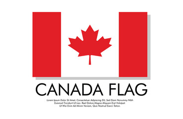 Vector Canada flag banner Canada flag with white background Vector illustration design Canada independence day banner design 