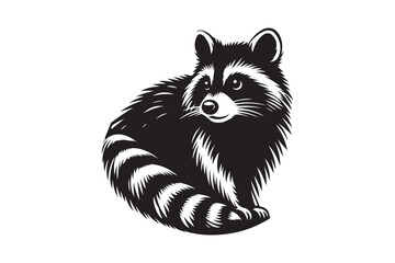 Raccoon Silhouette Vector Animal Illustration  © SKShagor