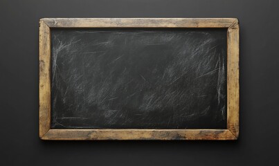 Vintage chalkboard on dark background. Possible use Classroom, menu board
