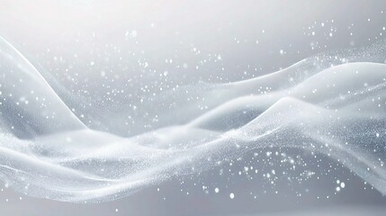 Elegant Abstract Gray Background with White Particles and Lines