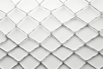 Intricate pattern of a white netting surface creates a modern and minimalist aesthetic in a bright space