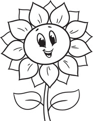  Cartoon Sunflower