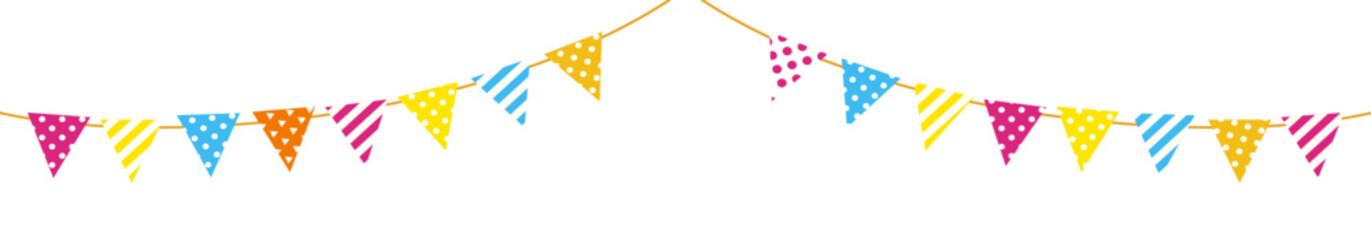 ポップな雰囲気のベクターガーランド素材