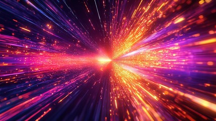 Obraz premium Abstrakcyjne tło fali cyfrowej z efektami świetlnymi LED