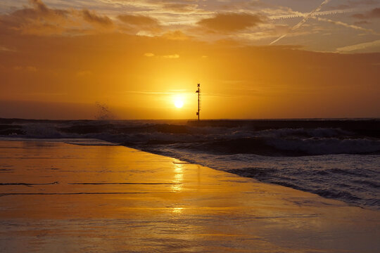 sunset over the sea
