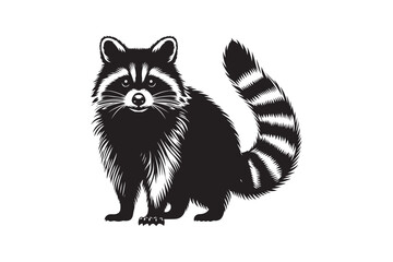 Raccoon Silhouette Vector Animal Illustration  © SKShagor