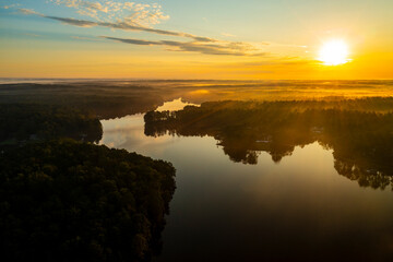 Sunrise over Lake Oconee in central Georgia.