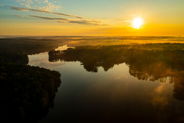 Sunrise over Lake Oconee in central Georgia.