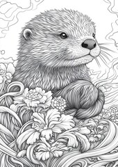 Sea Otters Coloring Pages