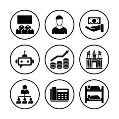 Set of icons in trendy line style. Business, ecommerce, finance, accounting. Big set Icons collection. Vector illustration.