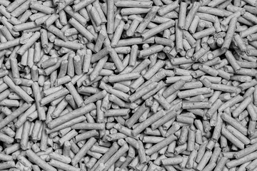 black and white used tofu cat litter