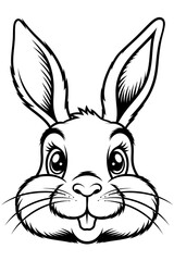 happy easter, easter bunny coloring page. printable. vol 1.