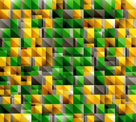 green and yellow mosaic tiles