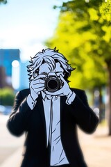 Fototapeta premium photographer using dslr camera