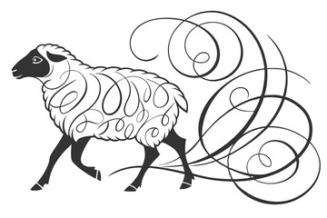 Sheep-ready vector illustration
