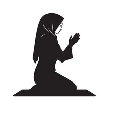 Muslim praying silhouette vector illustration silhouette or illustration of a Muslim praying
 muslim Praying silhouette. praying symbol vector illustration Muslim praying silhouette praying symbol vec