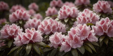 Rhododendron flower  top view