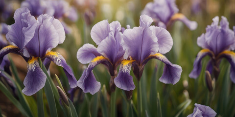 Iris flower top view