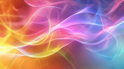 Obraz premium Abstract Digital Light Waves in Futuristic Colorful Patterns