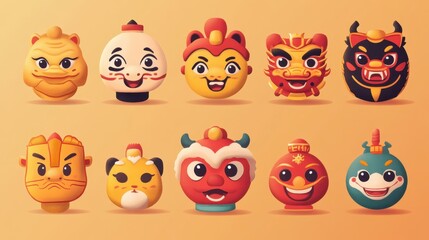 Adorable Cartoon Masks Celebrate Chinese New Year