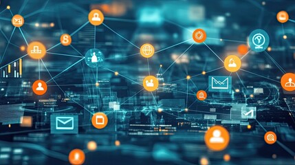 Global financial connectivity: smooth cross-border money transfers and currency exchange represented by a network 
