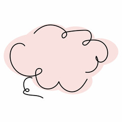 Speech bubble, round and simple