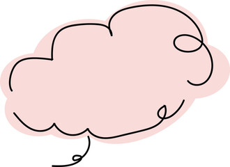 Speech bubble, round and simple