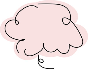 Speech bubble, round and simple