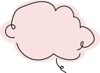 Speech bubble, round and simple