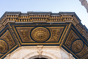 Obraz premium Detail of the roof of the courtyard ablution fountain at the Alabaster Mosque in the Saladin Citadel in Cairo Egypt