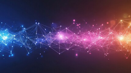 Futuristic Electronic Circuit with Glowing Lines and Details