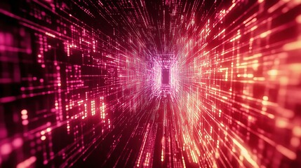 Fototapeta premium Abstract Digital Background with Lines for Big Data Visualization