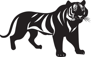 tiger illustration ,tiger Silhouette Vector a tiger head silhouette