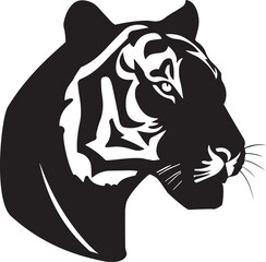 horse silhouette ,A Black tiger Silhouette Vector