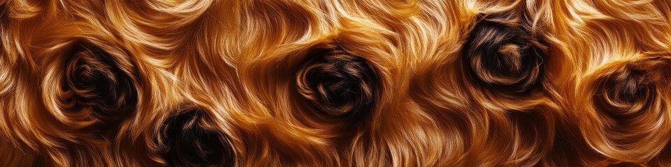 Fototapeta premium Abstract swirl pattern with rich tones and luxurious texture of hair