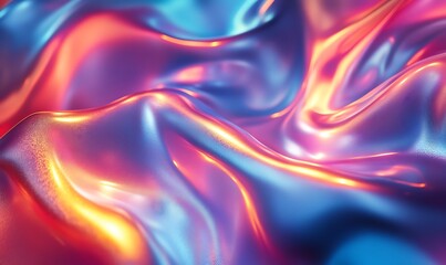 Trendy Background with Polarized Texture and Luminous Neon Hues Creating a Unique Visual Appeal