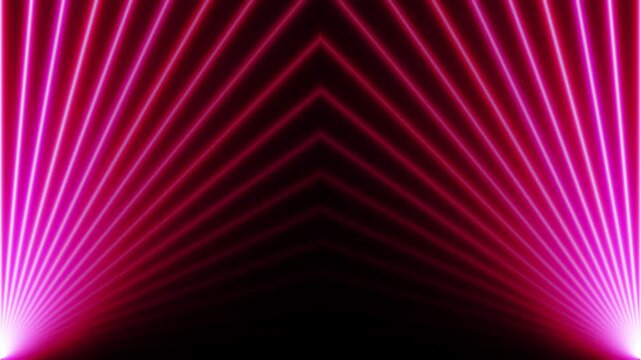 Pink Neon Diagonal Glowing Lines Background. Abstract Seamless VJ Loops.