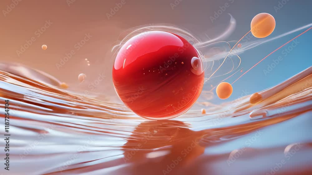 Fototapete exploring the dynamics of large scale brownian motion in tranquil liquid environments