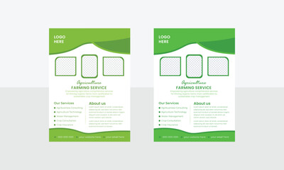 Simple Minimalistic Creative Unique Agricultural Flyer Template Design