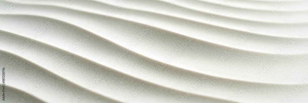 Aufkleber smooth white sand forms a beautiful wavy pattern, creating a serene and tranquil background, perfect