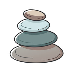 meditation stone stack vector icon, meditation stone stack vector illustration - simple illustration of meditation stone stack, perfect for logos,and meditation stone stack -themed designs.