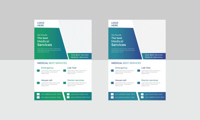 Simple Minimalistic Creative Unique Medical  Flyer Template Design