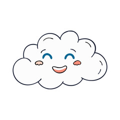 smiling cloud vector icon, smiling cloud vector illustration - simple illustration of smiling cloud, perfect for logos,and smiling cloud -themed designs.