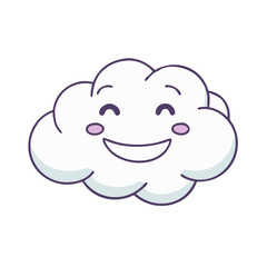 smiling cloud vector icon, smiling cloud vector illustration - simple illustration of smiling cloud, perfect for logos,and smiling cloud -themed designs.