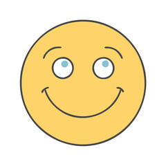 smiling face vector icon, smiling face vector illustration - simple illustration of smiling face, perfect for logos,and smiling face -themed designs.