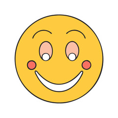 Fototapeta premium smiling face vector icon, smiling face vector illustration - simple illustration of smiling face, perfect for logos,and smiling face -themed designs.