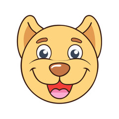 smiling pet face vector icon, smiling pet face vector illustration - simple illustration of smiling pet face, perfect for logos,and smiling pet face -themed designs.