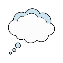 thought cloud vector icon, thought cloud vector illustration - simple illustration of thought cloud, perfect for logos,and thought cloud -themed designs.