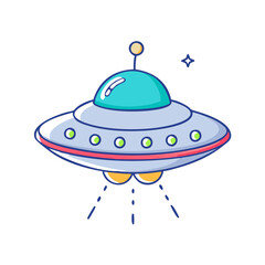 alien spaceship ufo vector icon, alien spaceship ufo vector illustration - simple illustration of alien spaceship ufo, perfect for logos,and alien spaceship ufo -themed designs.